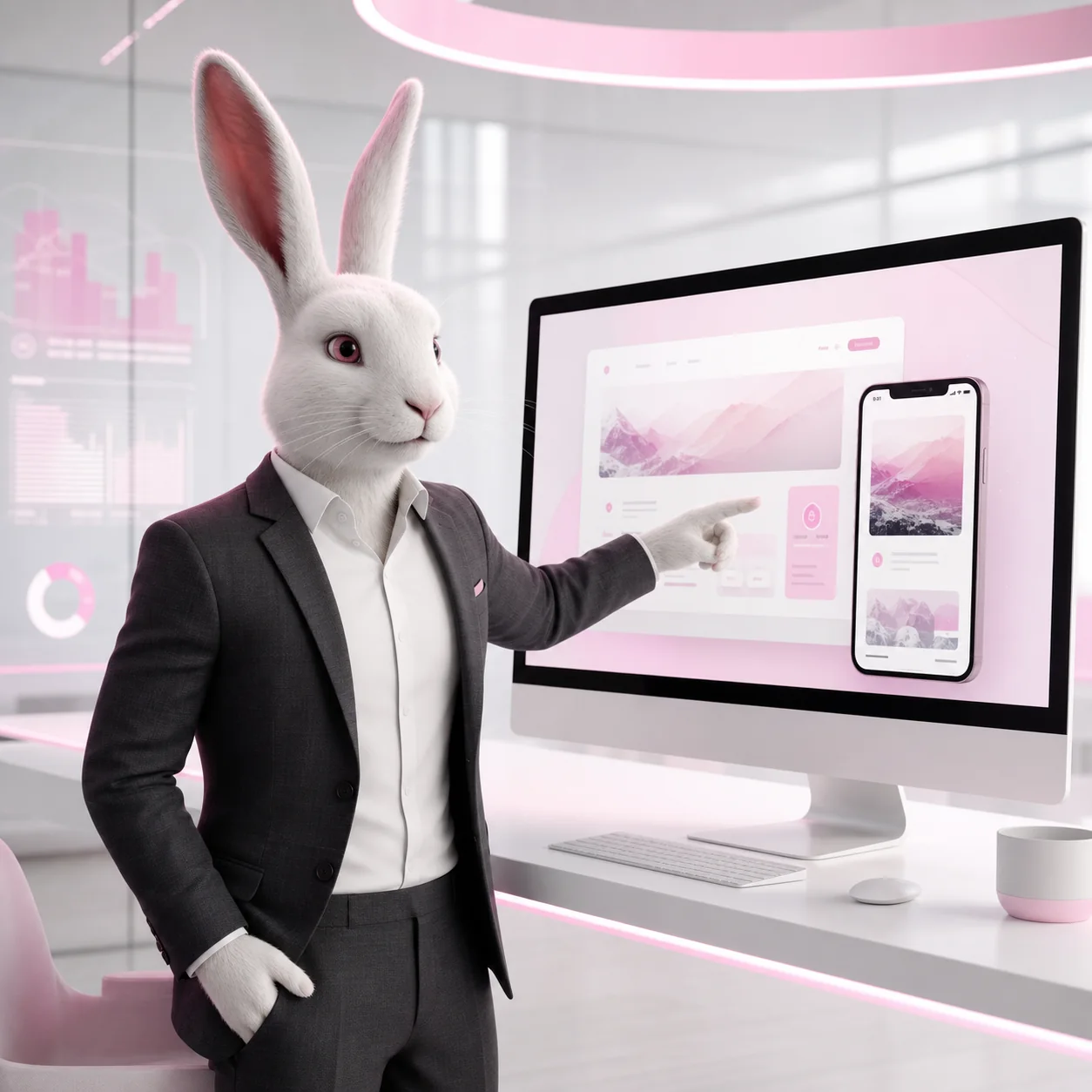 RabbitQR specialist presenting a tailored technology service
